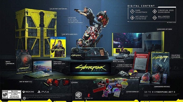 Edição de colecionador de Cyberpunk 2077 para Xbox One e PlayStation 4