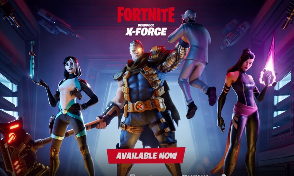O personagens, chegam no Fortnite em um pacote chamado "Pacotão X-Force", fazendo referência ao time; e todos já estão disponíveis na Loja de Itens.