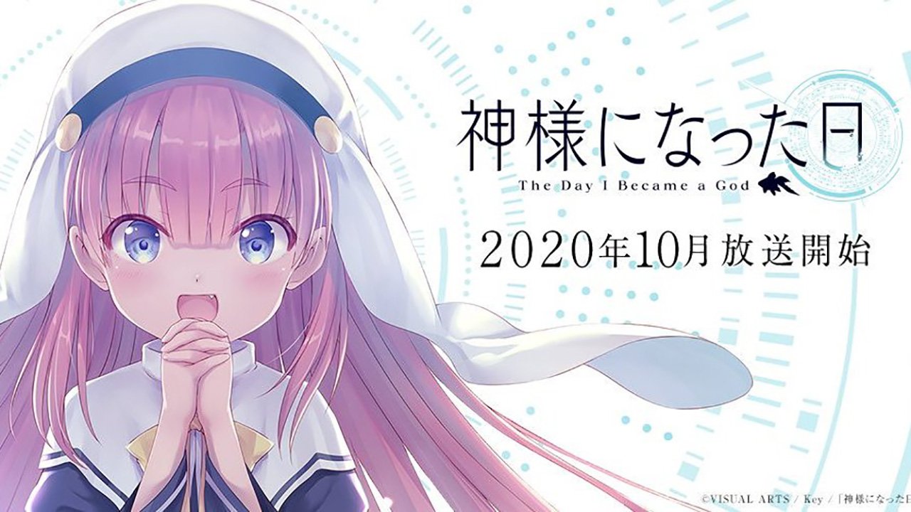 Key, Aniplex e P.A. Works anunciaram The Day I Became a God (Kami-sama ni Natta Hi), uma série anime que vai estrear nas TVs em outubro de 2020.
