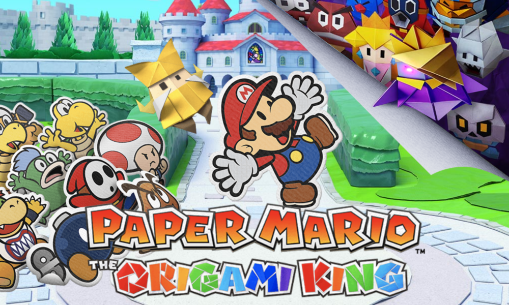 Vídeo de Paper Mario: The Origami King mostra como os jogadores podem se aproximar de um Chain Chomp adormecido e acariciá-lo.