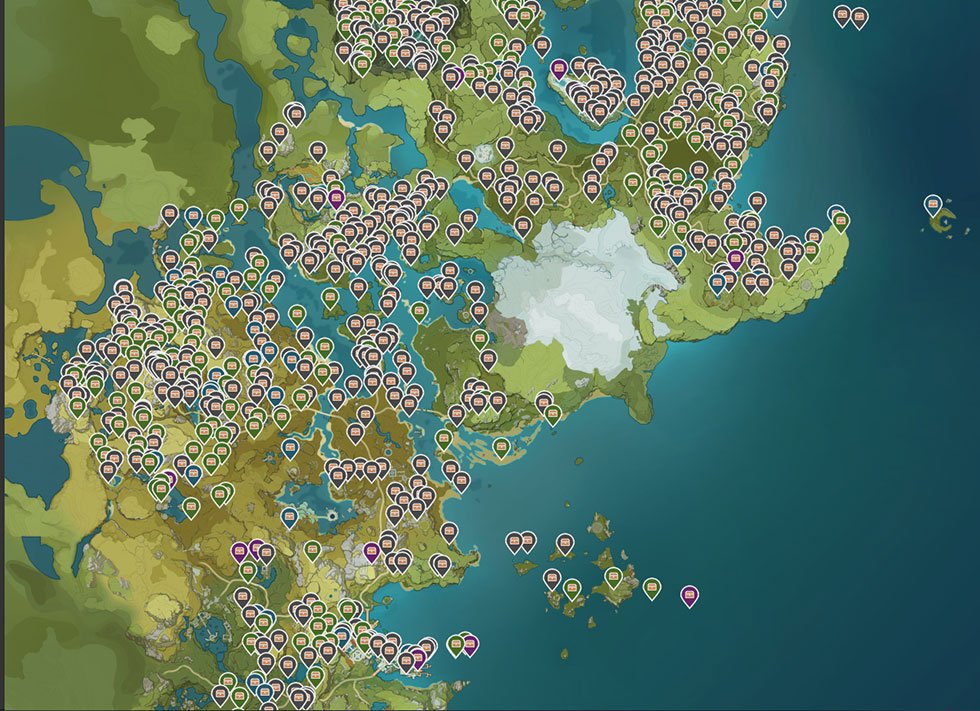 Genshin Impact mapa baus