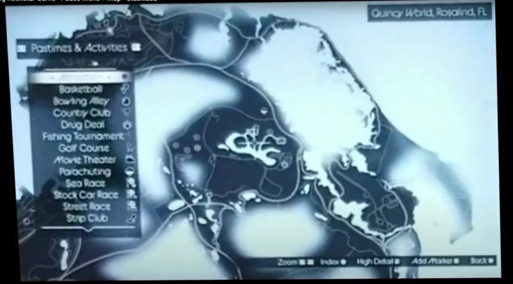 Suposto mapa vazado de GTA 6.