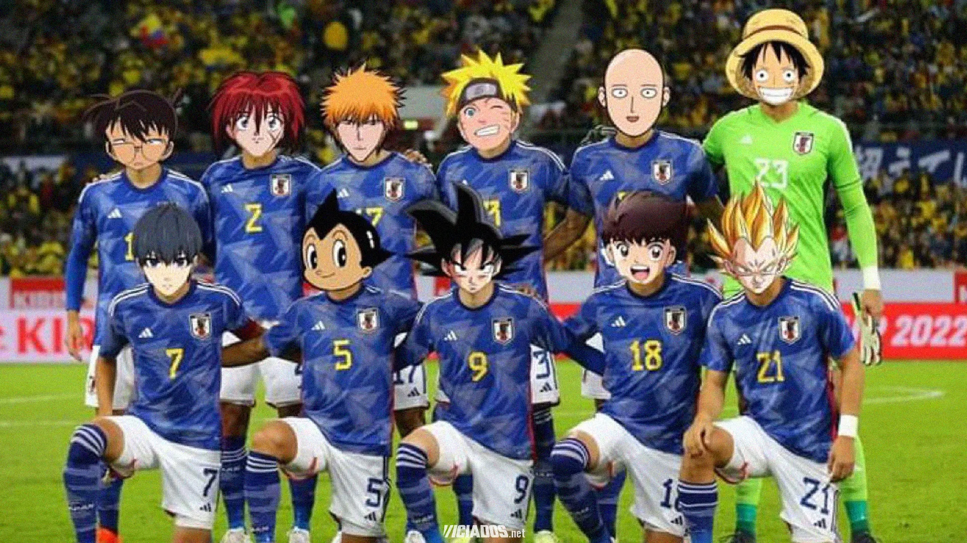 Japão surpreende ganhando da Espanha e internet faz memes com animes 2023 Viciados