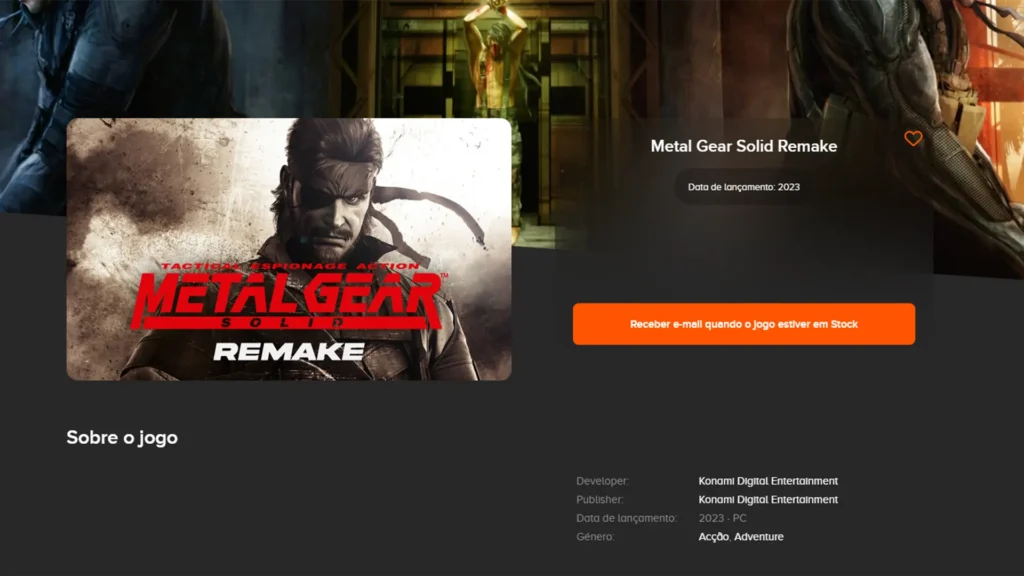 Metal Gear Solid Remake é real e pode ser anunciado em breve 2024 Portal Viciados