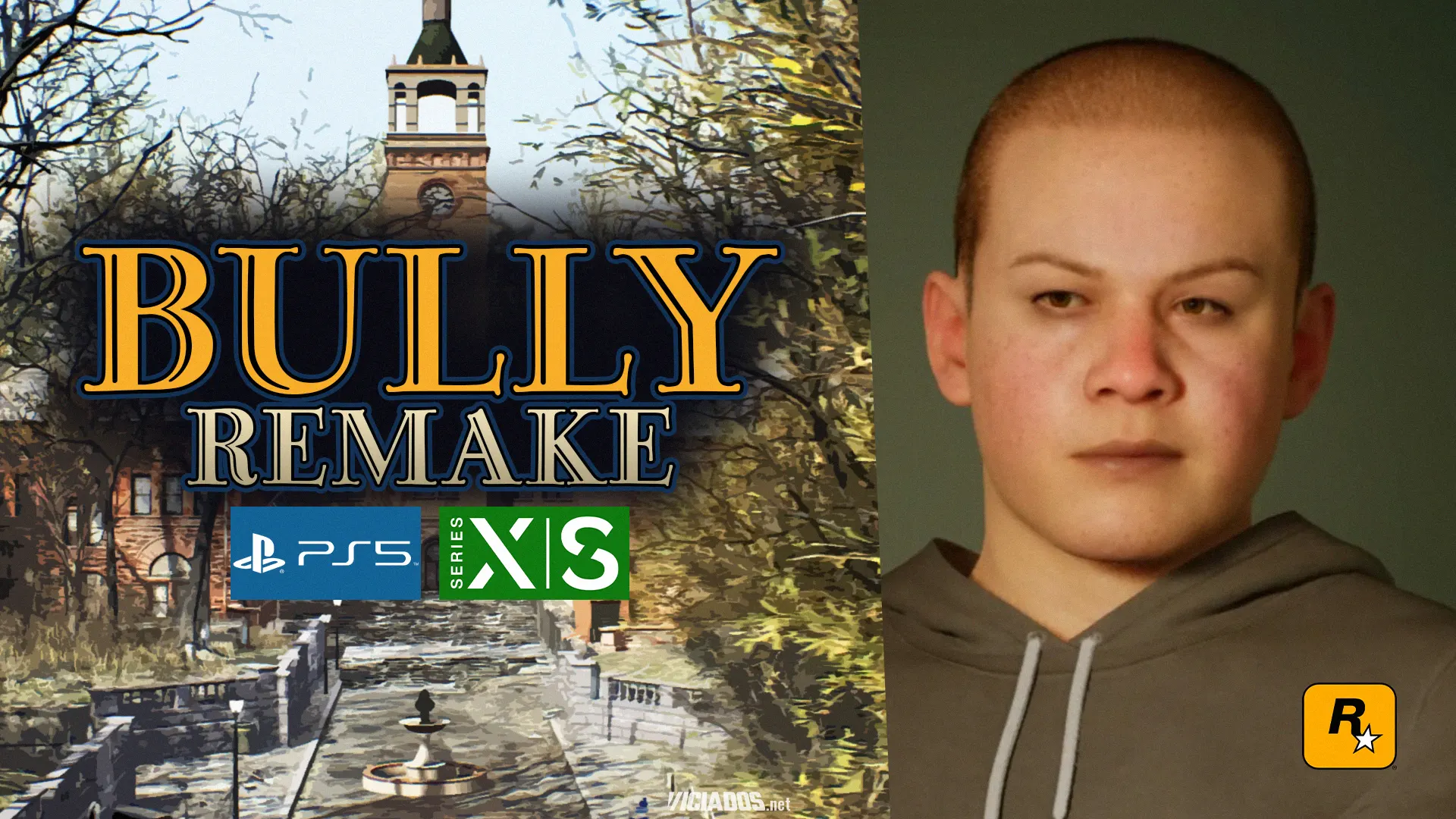 Bully | Fã imagina clássico da Rockstar Games como um Remake para PlayStation 5 2023 Viciados