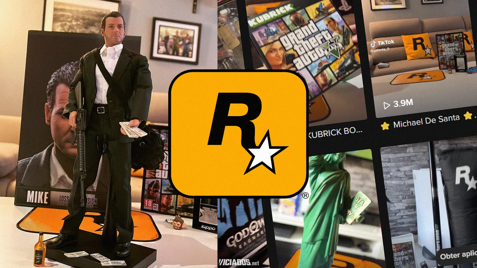 Fã mostra coleção da Rockstar Games no Tik Tok que vale milhares de dólares 2023 Viciados