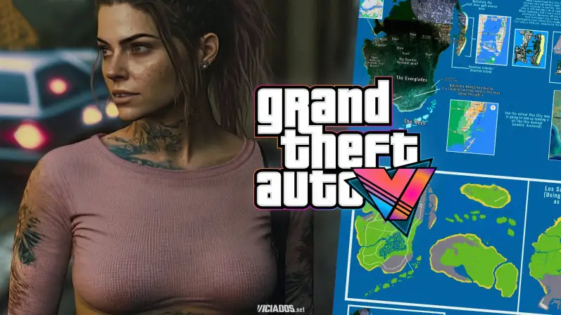 GTA 6 Grand Theft Auto Online VI Rockstar Games Mapa Vice City Lucia 2023