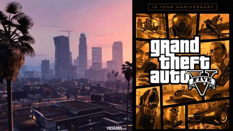 GTA 5 Grand Theft Auto V 10 anos Ten Years Los Santos Rockstar Games 2023