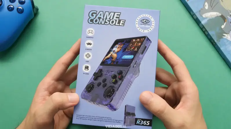 R36s | Conheça o console portátil de emulação que custa menos de 200 reais - Vale a Pena? 11 R36S Portatil Emulacao Caixa 2024