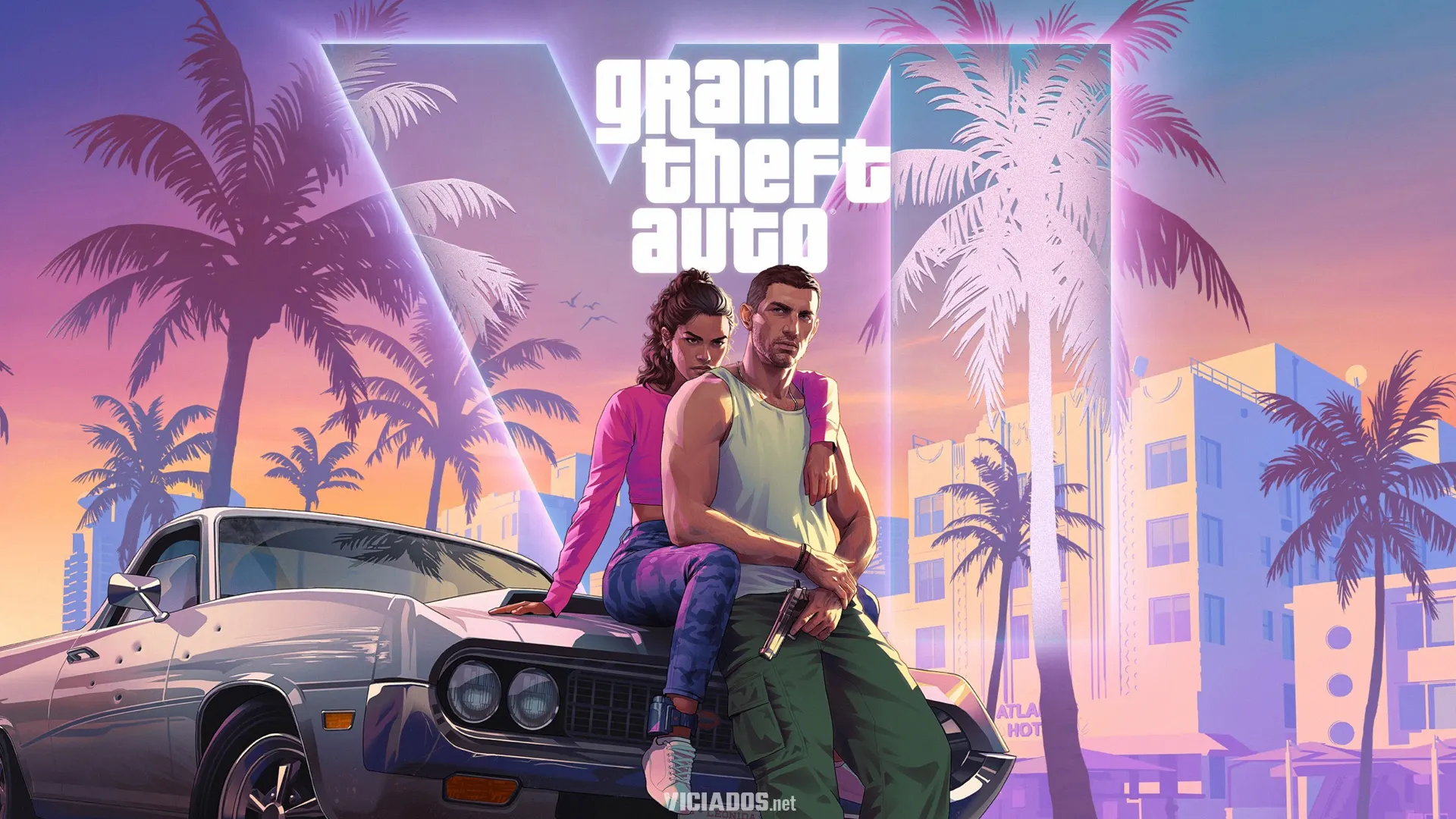 GTA 6 Grand Theft Auto VI Vice City Lucia Jason Artwork Rockstar Games PS4 PlayStation 5 Xbox One Series S X 2025