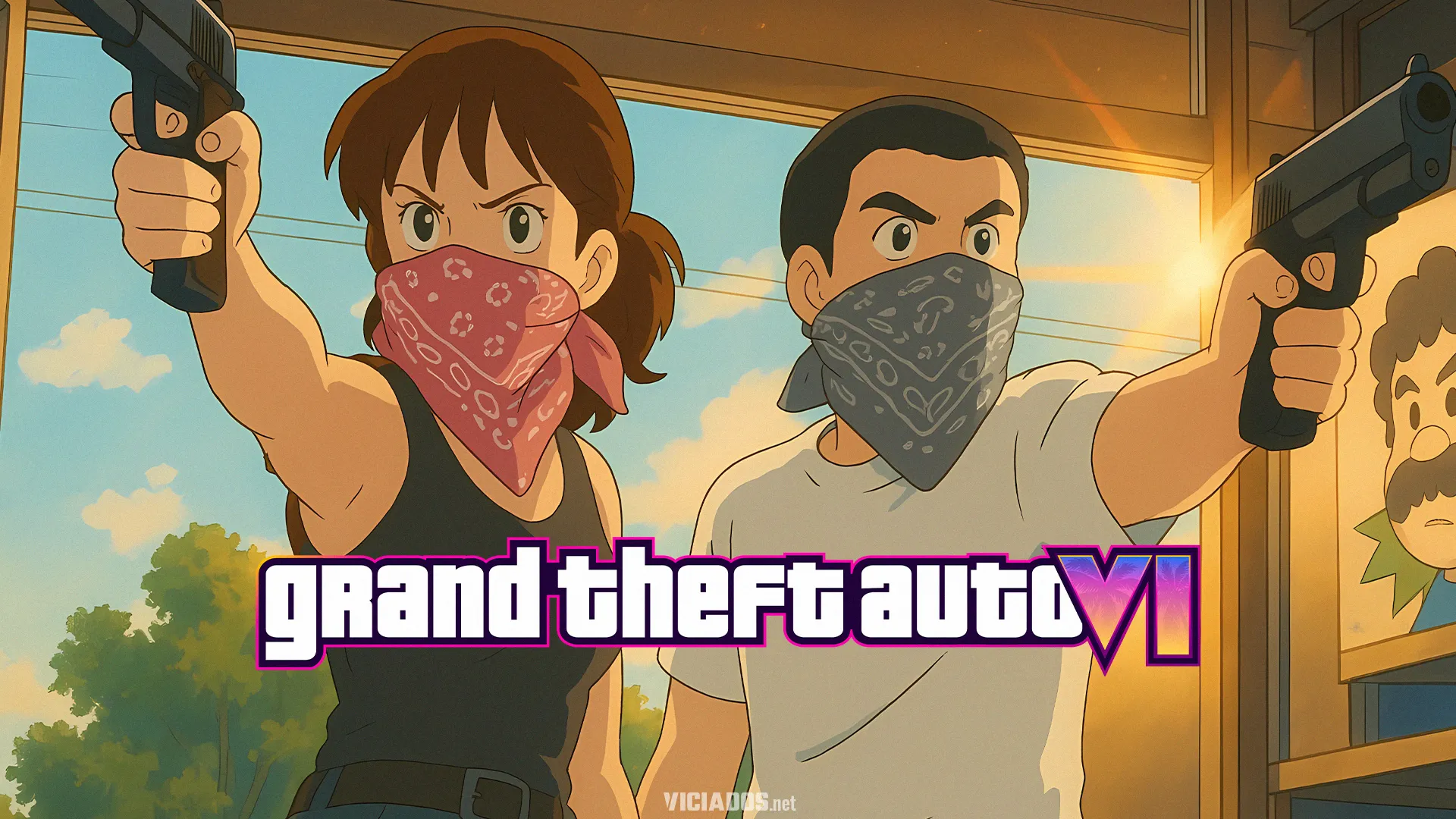 GTA 6 Studio Ghibli Style Grand Theft Auto VI IA ChatGPT 2025