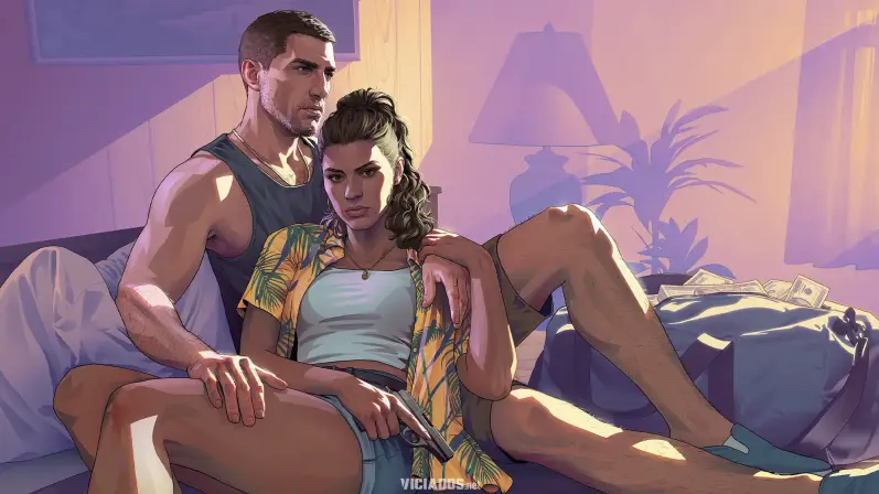 GTA 6 Grand Theft Auto VI Lucia Jason Art Rockstar Games 2026