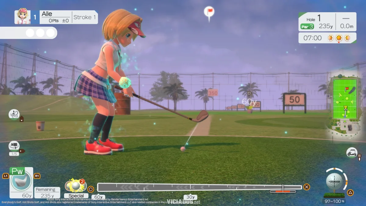 Review de EVERYBODY'S GOLF HOT SHOTS: Não é somente um jogo de golfe da Bandai