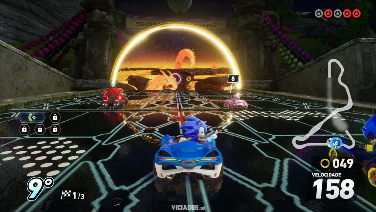 Review de Sonic Racing CrossWorlds: Velocidade, nostalgia e Unreal Engine 5