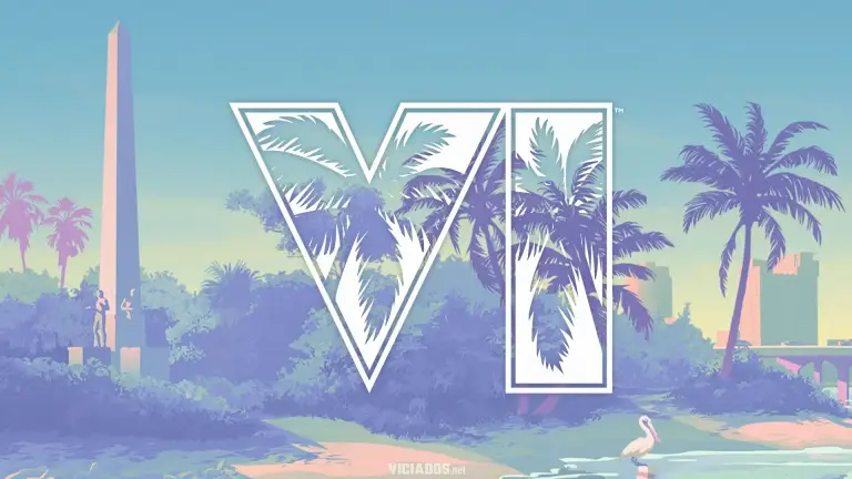GTA 6 Grand Theft Auto VI Logo Branco Clean Artwork Rockstar Games Portal Viciados 2026