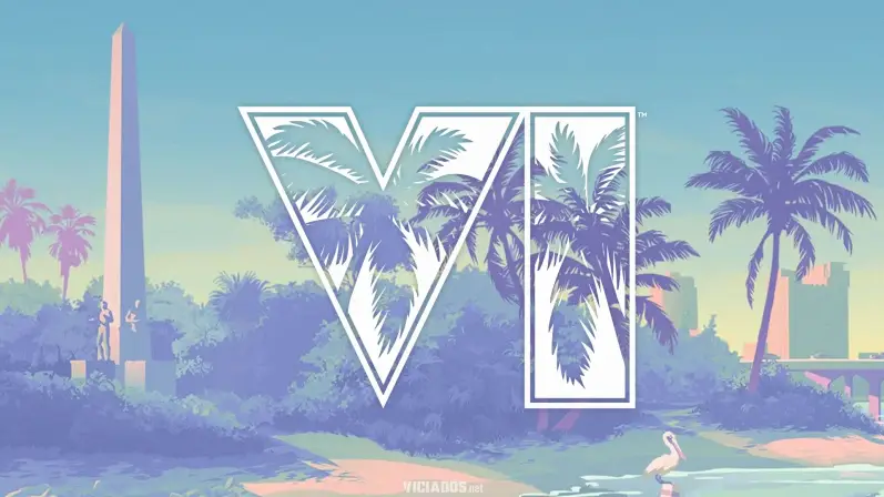 GTA 6 Grand Theft Auto VI Logo Branco Clean Artwork Rockstar Games Portal Viciados 2026