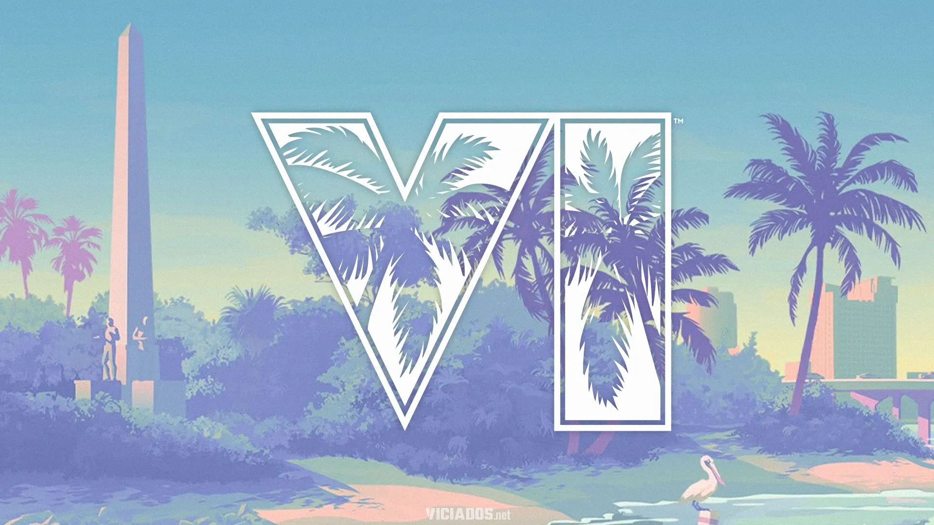 GTA 6 Grand Theft Auto VI Logo Branco Clean Artwork Rockstar Games Portal Viciados 2026