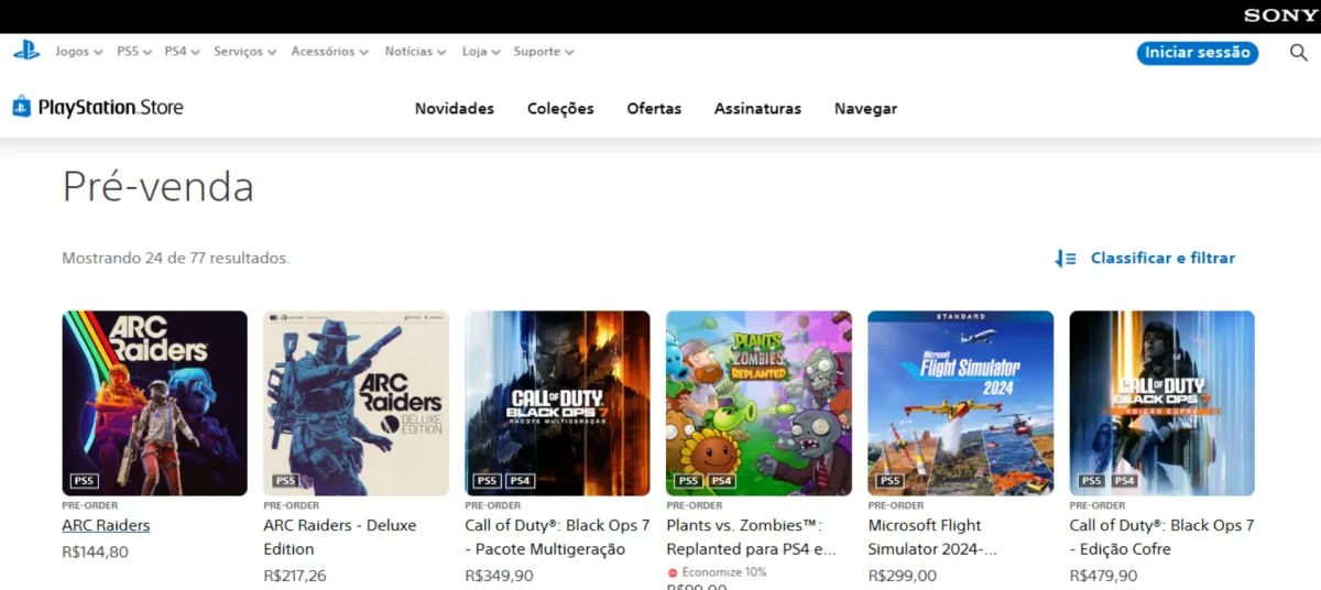 Mesmo com críticas, Call of Duty Black Ops 7 está entre as maiores pré-vendas da PS Store