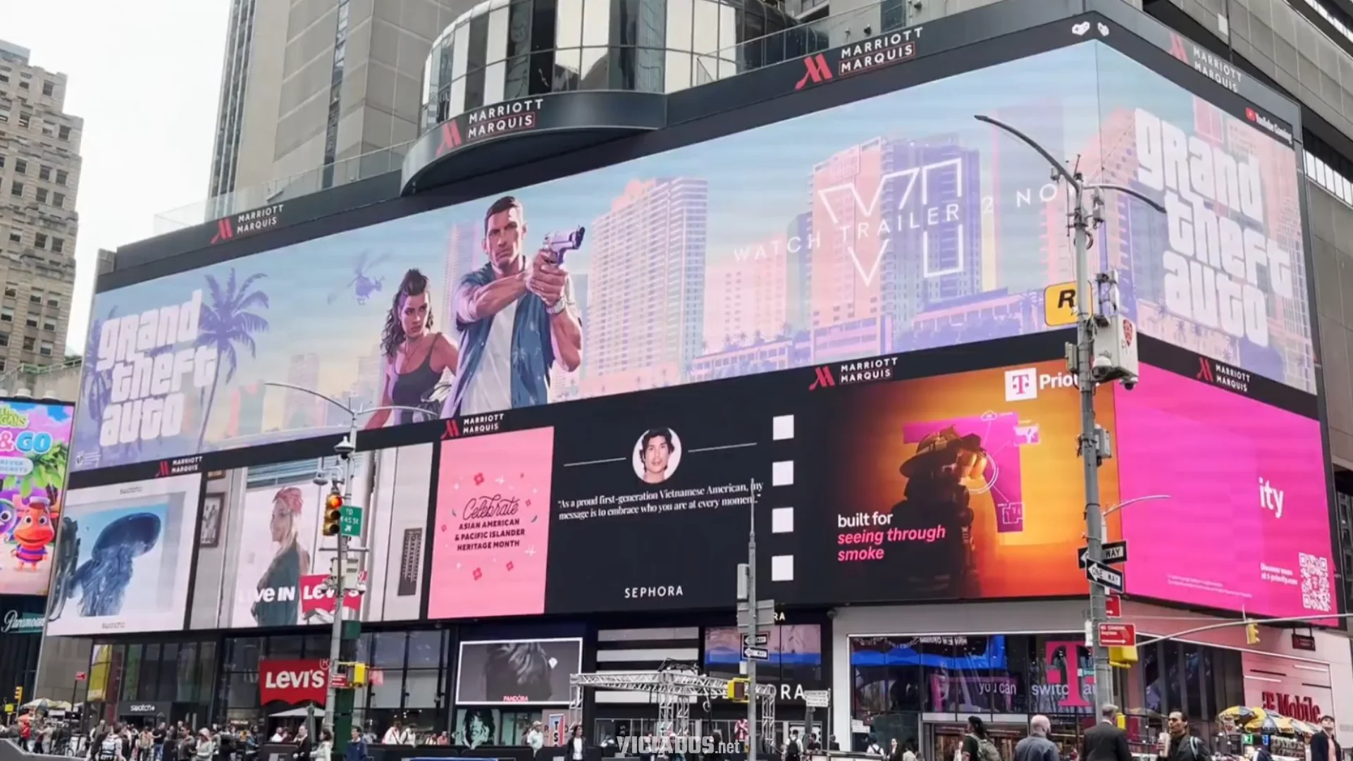 gta 6 grand theft auto vi trailer 2 times square nova york 2025 2026 001