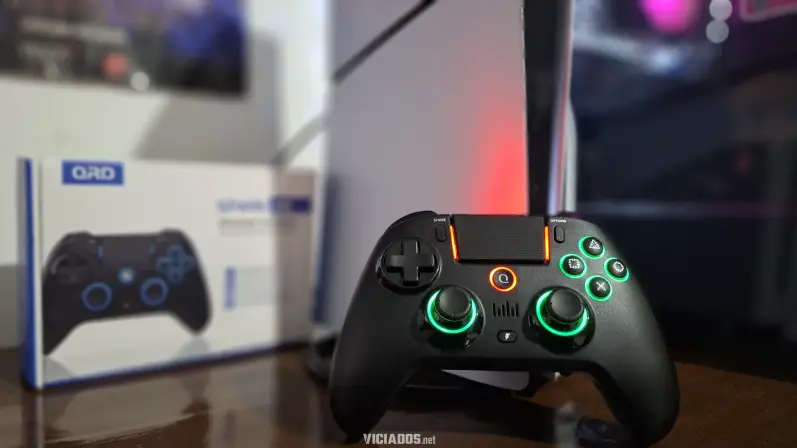 Review do QRD Spark N5: Controle com analógicos com Hall-Effect, iluminação RGB e suporte para o PS4 e PS5 11 ps5 ps4 ps3 led qrd spark n5 qrd review viciados 2025 001