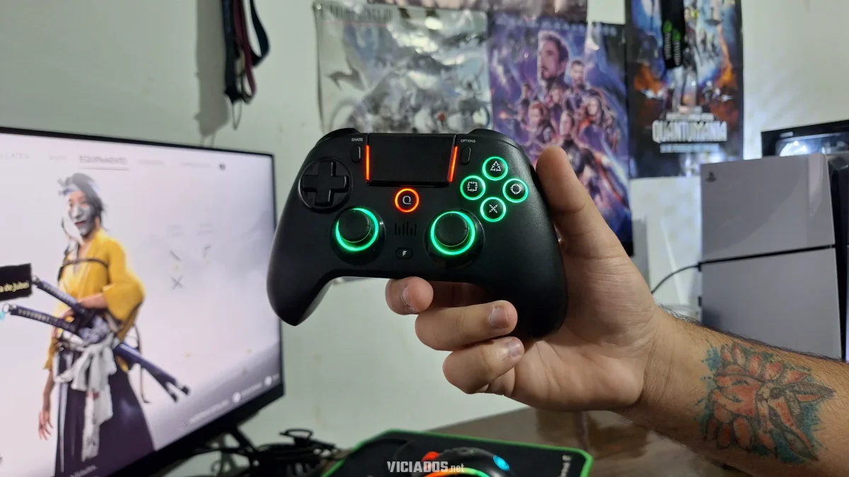 Review do QRD Spark N5: Controle com analógicos com Hall-Effect, iluminação RGB e suporte para o PS4 e PS5