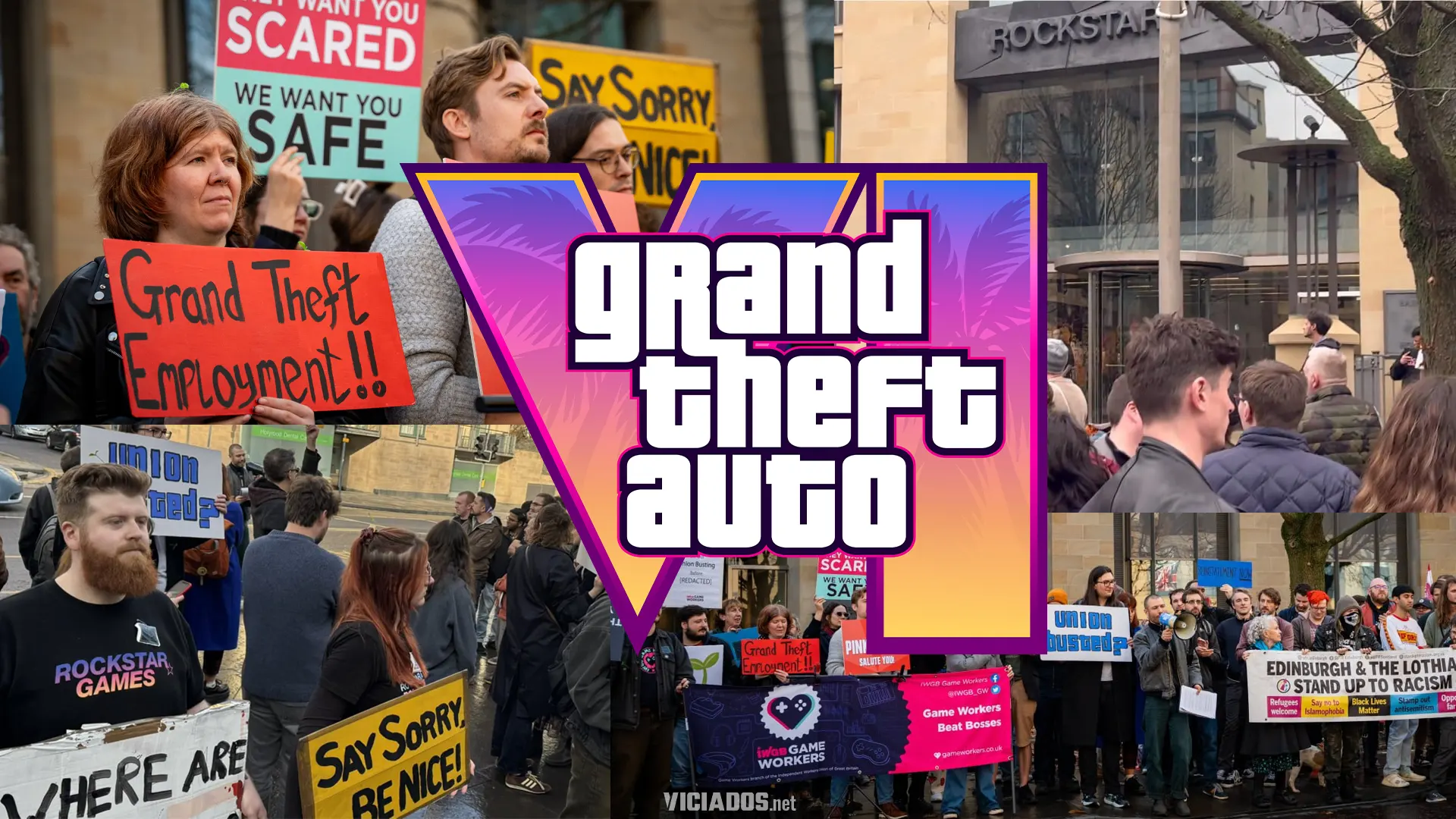 GTA 6 Grand Theft Auto VI Rockstar North Protests UNION November 2025