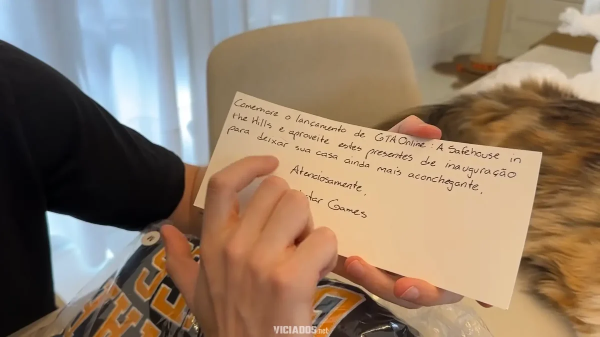 Caixa personalizada e mensagem especial da Rockstar Games