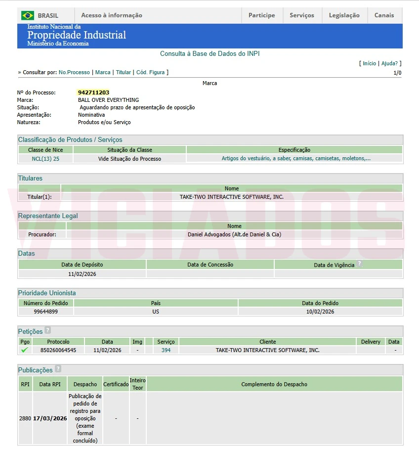 INPI Take Two NBA2K26 Ball Over Everything 2026