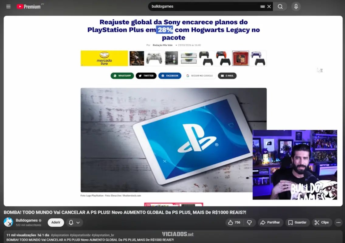PS Plus PlayStation Sony Fake News Bulldogames 2026