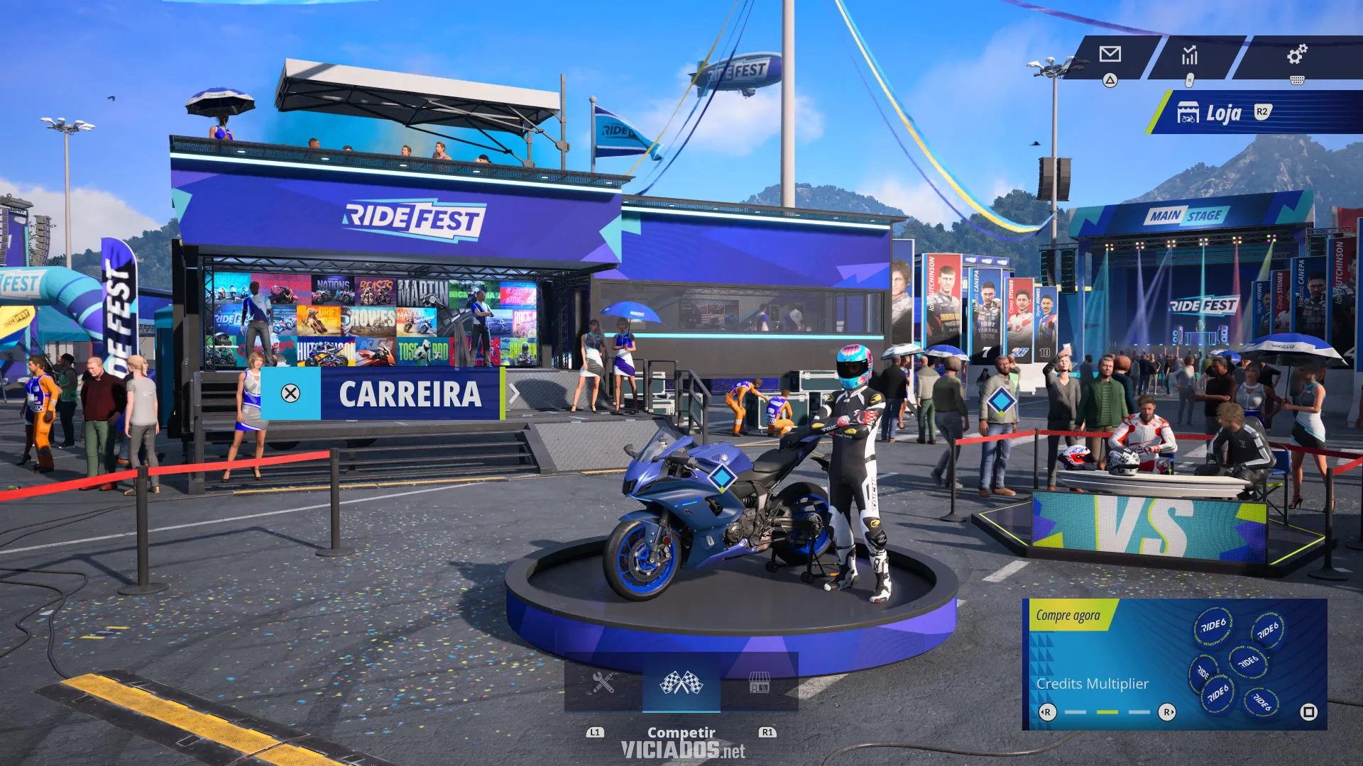 RIDE 6 PS5 PlayStation 5 Portal Viciados Review Rafael Lobby Career Mode
