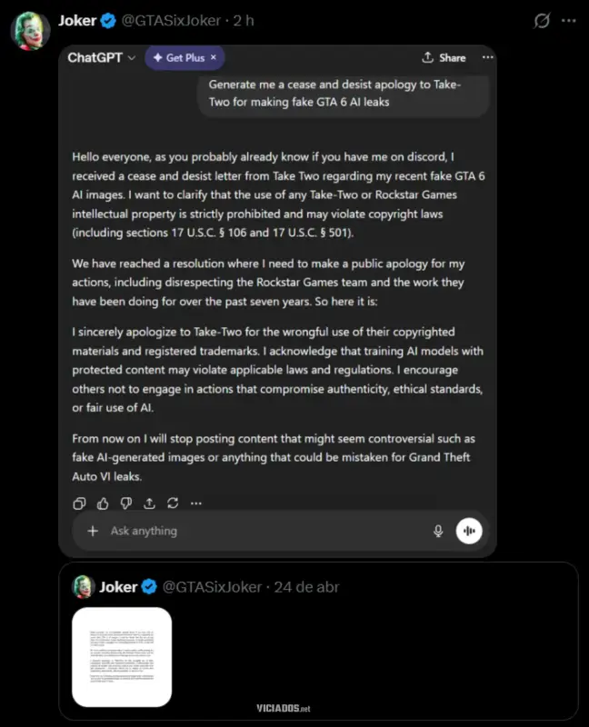 GTA 6 Grand Theft Auto VI Joker Fake News Take Two 2026