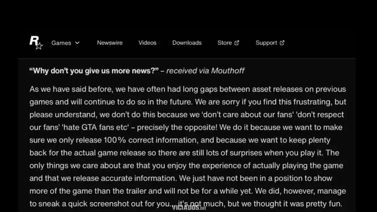 GTA 6 Rockstar Games Web Site Newswire 2026