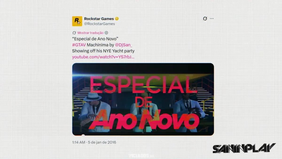 Eles at&eacute; tuitaram um v&iacute;deo meu que fiz junto com o Lu&iacute;s Andrade do Portal Viciados, de Ano Novo l&aacute; por 2015 (momento que eu guardo no peito at&eacute; hoje!).