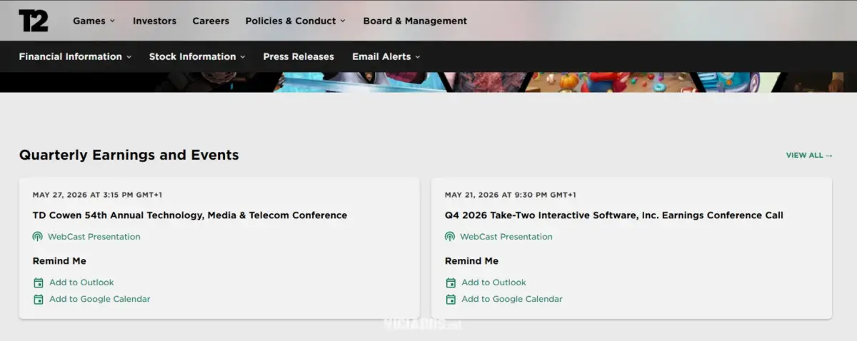 100% confirmado: Teremos notícias oficiais de GTA 6 nas próximas horas! Entenda o motivo! 16 GTA 6 Take Two Investidores Oficial 2006