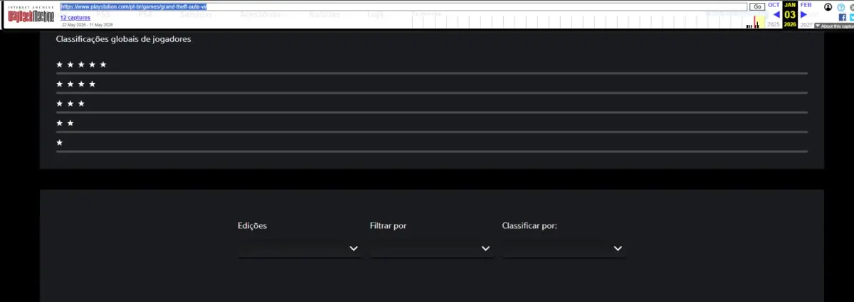 Pr&eacute;-venda de GTA 6? A prova definitiva no Archive.org