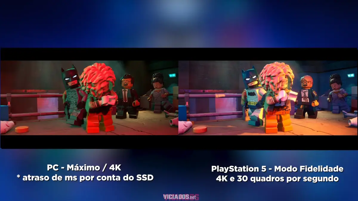 LEGO Batman O Legado do Cavaleiro das Trevas Comparativo PC vs PS5 Portal Viciados