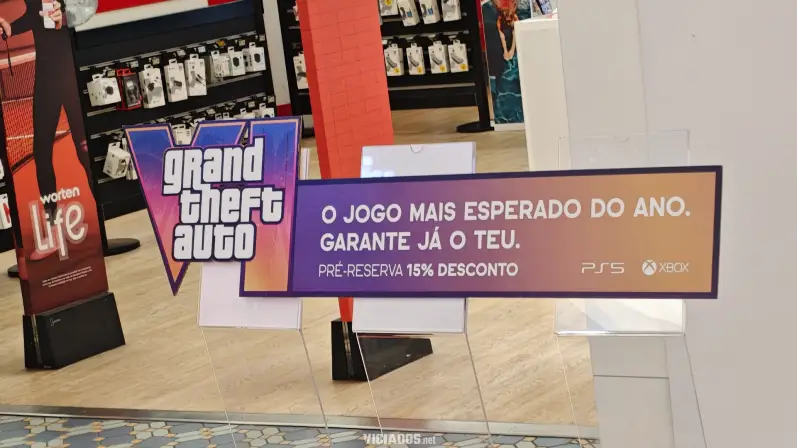 O hype de GTA 6 chegou às lojas físicas! Veja fotos exclusivas do marketing em Portugal 11 GTA 6 Grand Theft Auto VI Worten Marketing Portugal 2026
