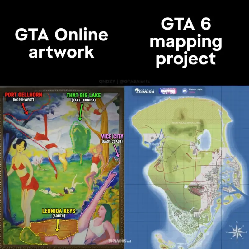 O mapa de GTA 6 disfar&ccedil;ado de arte moderna