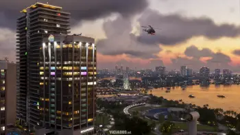 Vice City de Noite Helicóptero