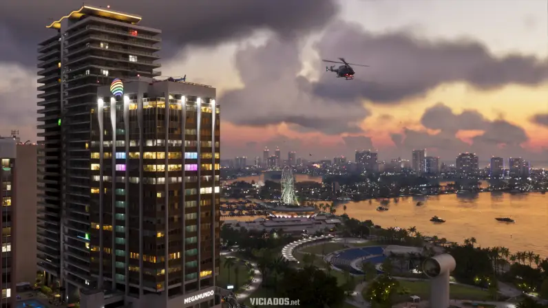 GTA 6 terá modo Online? Rockstar Games responde dúvida 11 GTA 6 Grand Theft Auto VI Rockstar Games Vice City de Noite Helicoptero 2026