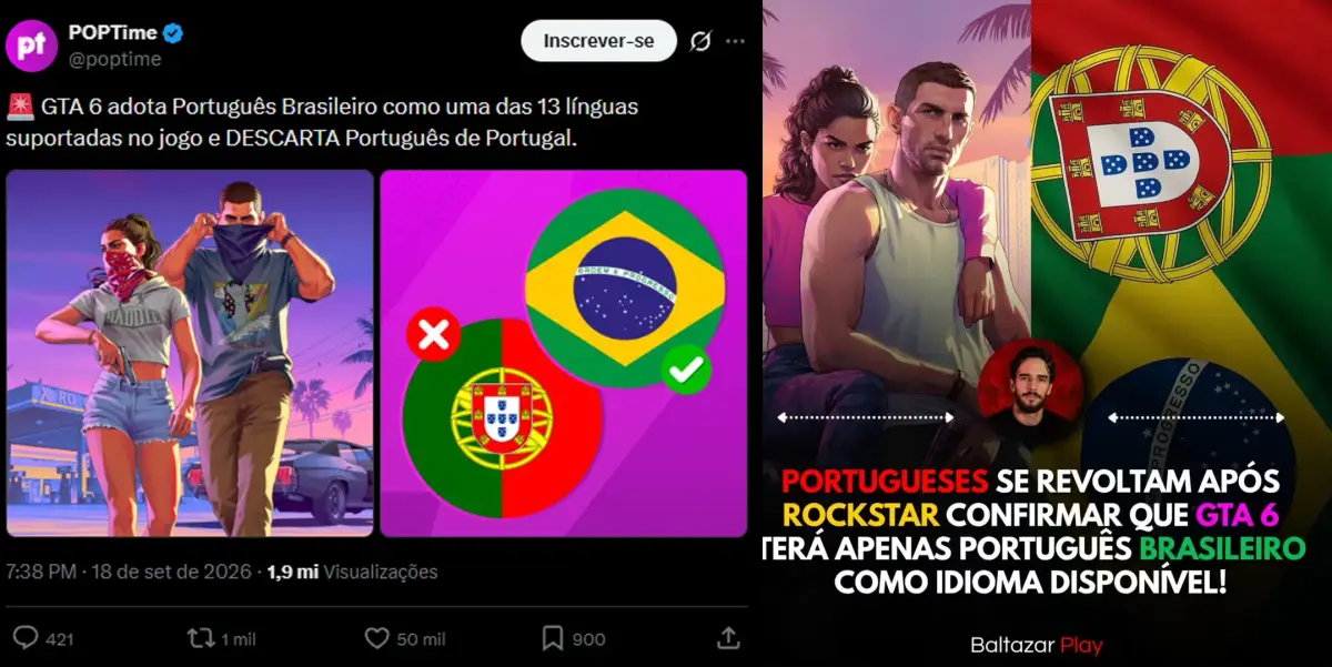 Comunidade de GTA 6 em Portugal revoltada com a Rockstar Games e a aus&ecirc;ncia de PT-PT?