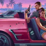 GTA 6 Lucia Jason Artwork GameInformer Wallpaper Rockstar Games 2026