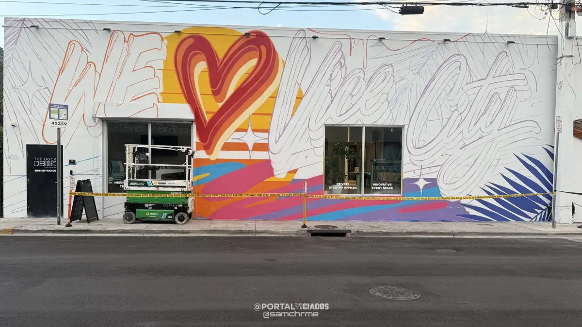 Marketing físico de GTA 6 ganha força em Miami com novo mural no bairro de Wynwood 16 GTA 6 Grand Theft Auto VI Rockstar Games We Love Vice City Miami Wynwood Mural 2 SAMCHRME FT PORTALVICIADOS 2026