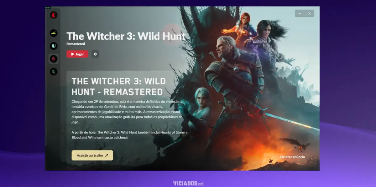 The Witcher 3 Wild Hunt Remastered PC PS5 Review Tecnica Viciados Rafael PC REDLauncher 1