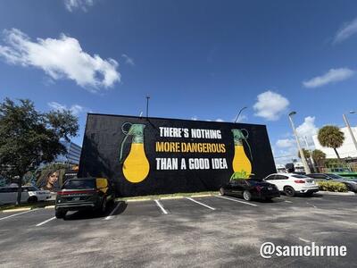 Mural "Good Idea", de Ron English, em Wynwood (foto 2 de @samchrme)